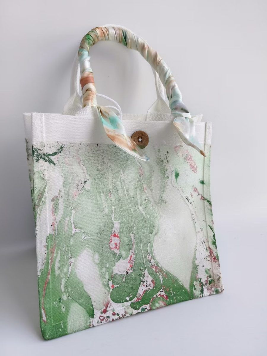 Jade Bloom original front studio view with button closure