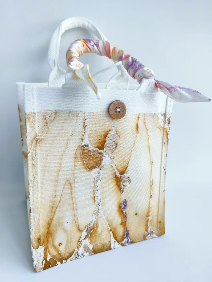 Amber Vein original side studio view with included scarf