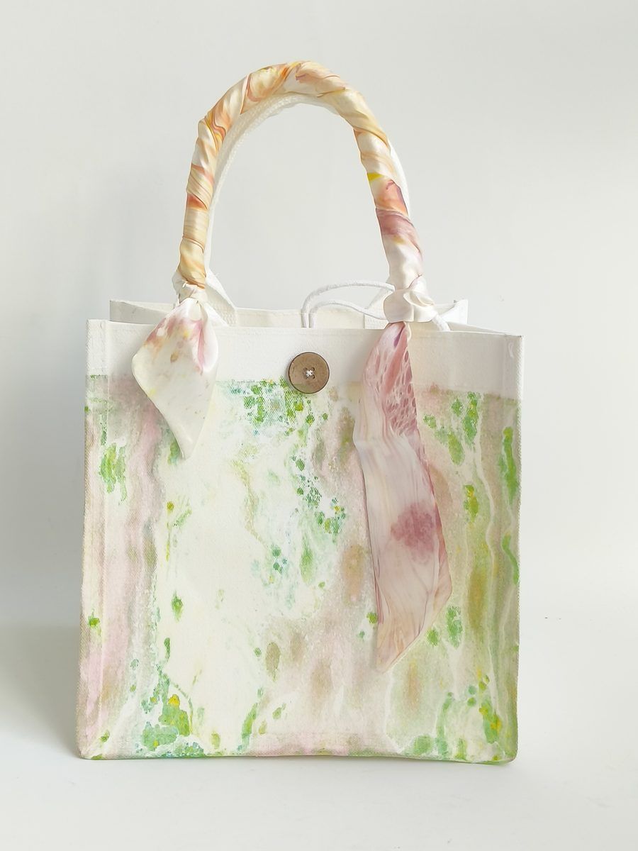 Spring Mist original full studio view with included scarf