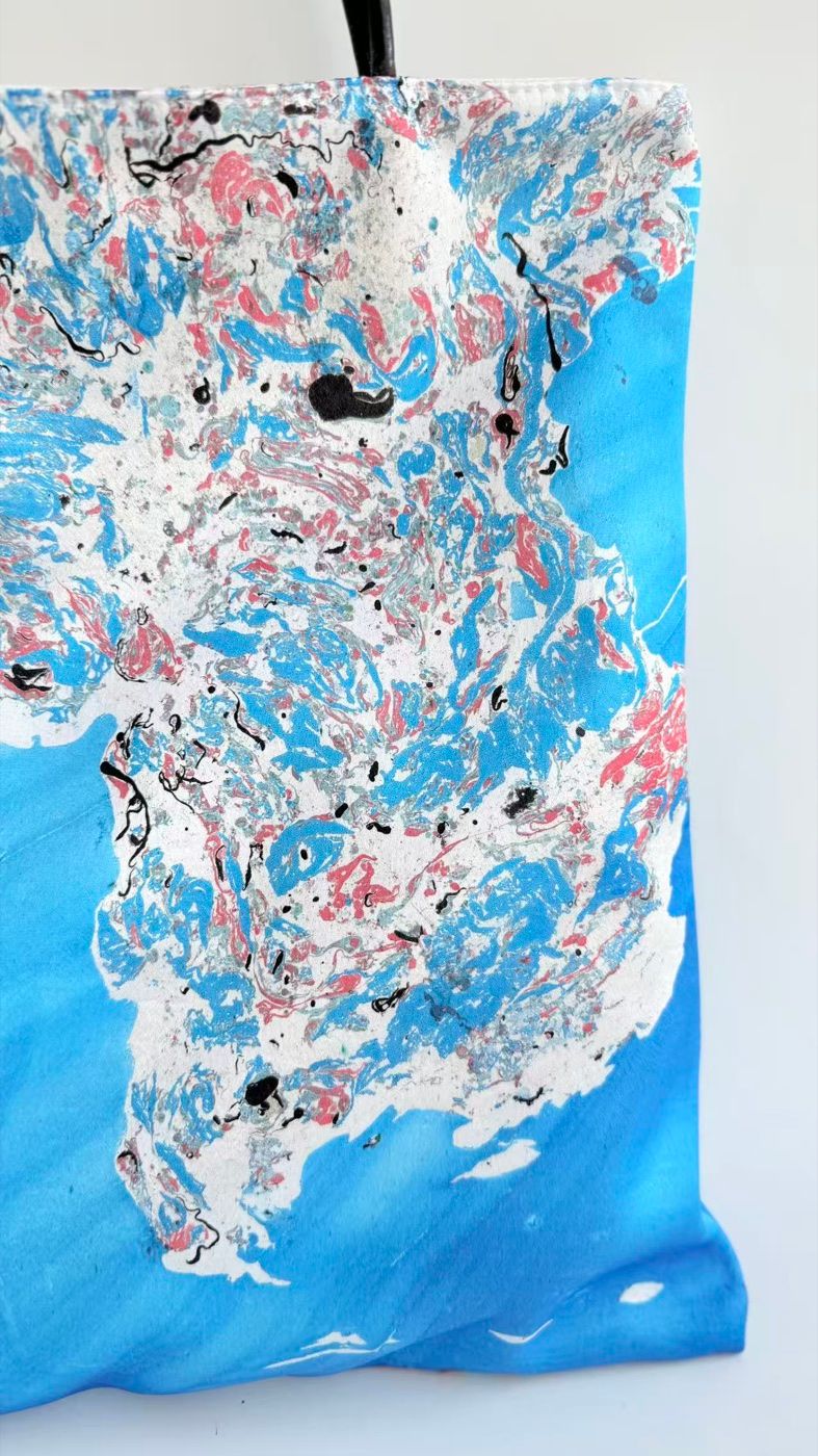 Original detail view of Cobalt Bloom and its black straps